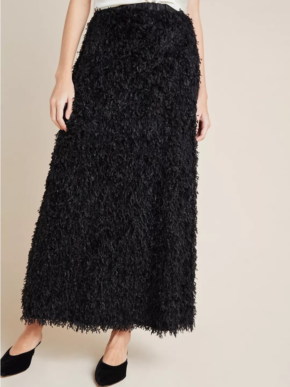 Chantal Feathered Maxi Skirt